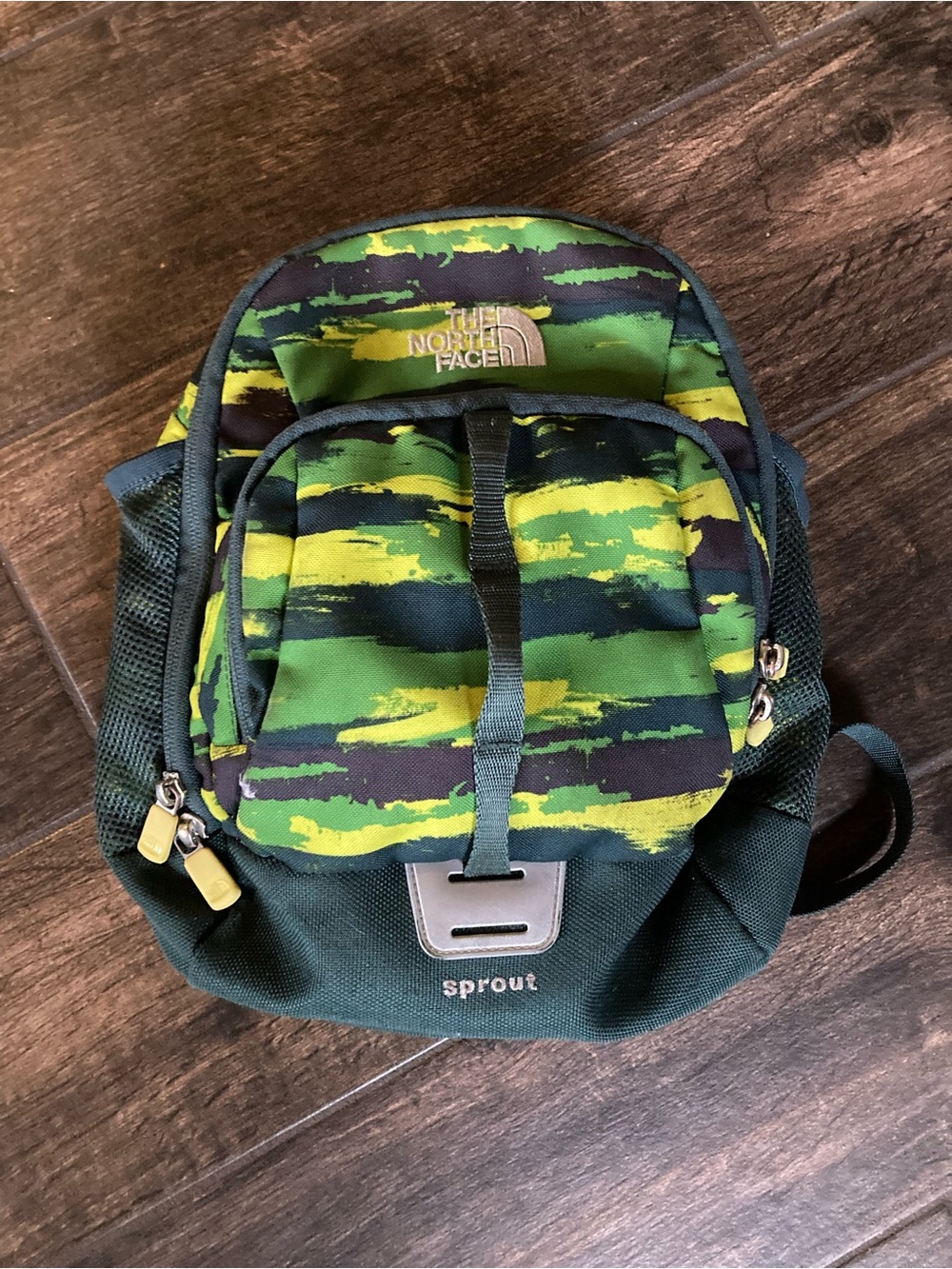 The North Face | Kids “Sprout” Green Camo Compact Backpack